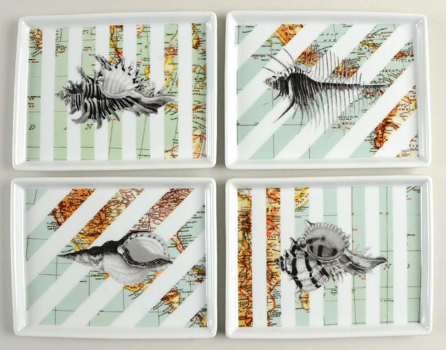 Ocean Travel Appetizer Plate - Set of 4 Motifs by Lenox-1