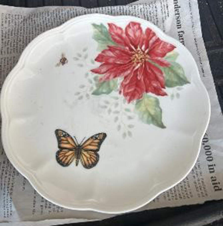 Butterfly Meadow Holiday Accent Luncheon Plate by Lenox-1