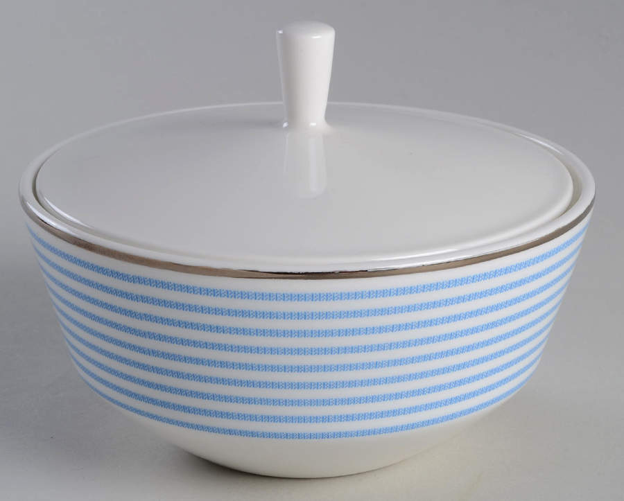Laurel Street Blue Sugar Bowl & Lid by Lenox-1