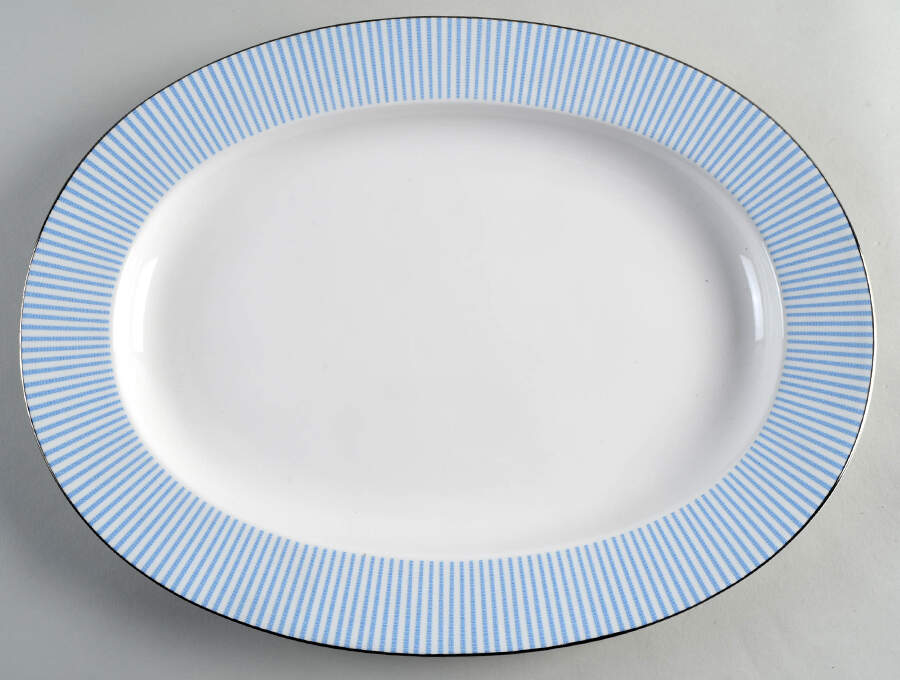 Laurel Street Blue 16" Oval Serving Platter by Lenox-1