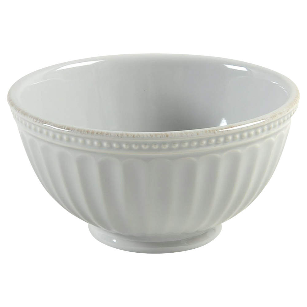 French Perle Groove Grey Soup/Cereal Bowl by Lenox-1