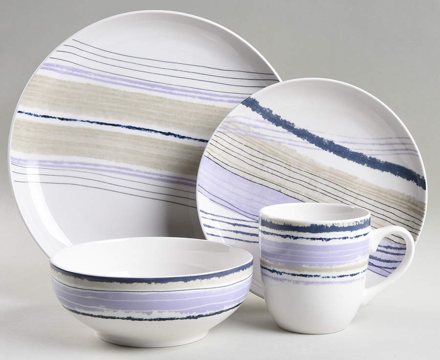 Woven Stripes Lavender 4 Piece Place Setting by Lenox-1