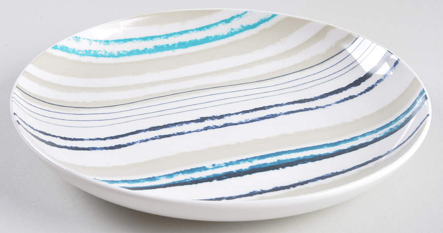 Woven Stripes Teal Salad Plate by Lenox-1