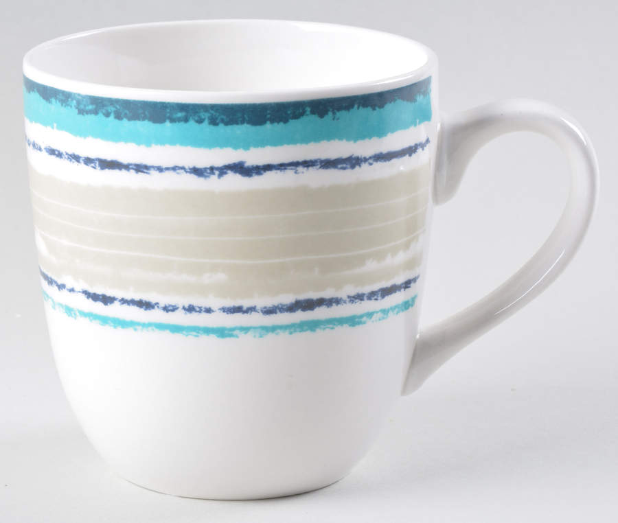 Woven Stripes Teal Mug by Lenox-1
