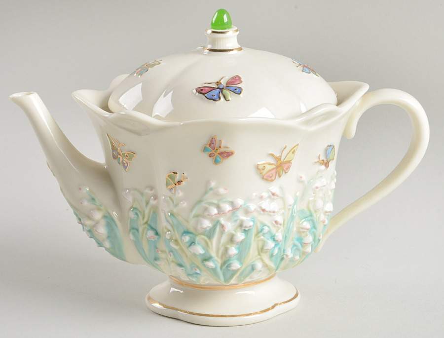 Lily of the Valley Teapot & Lid by Lenox-1
