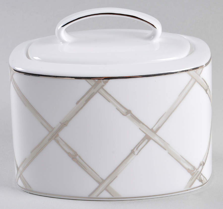 Emmett Street (Platinum Trim) Sugar Bowl & Lid by Lenox-1