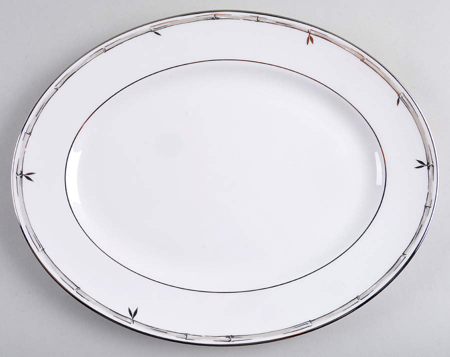 Emmett Street (Platinum Trim) 13" Oval Serving Platter by Lenox-1