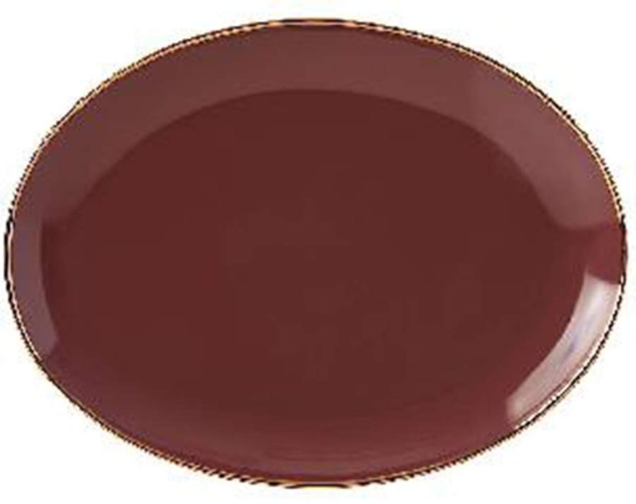 Trianna Merlot 14" Oval Serving Platter by Lenox-1