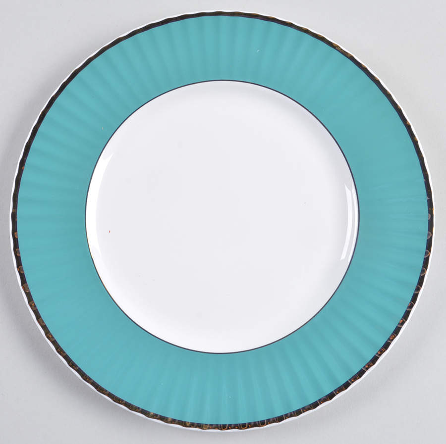 Pleated Colors Teal Salad Plate by Lenox-1