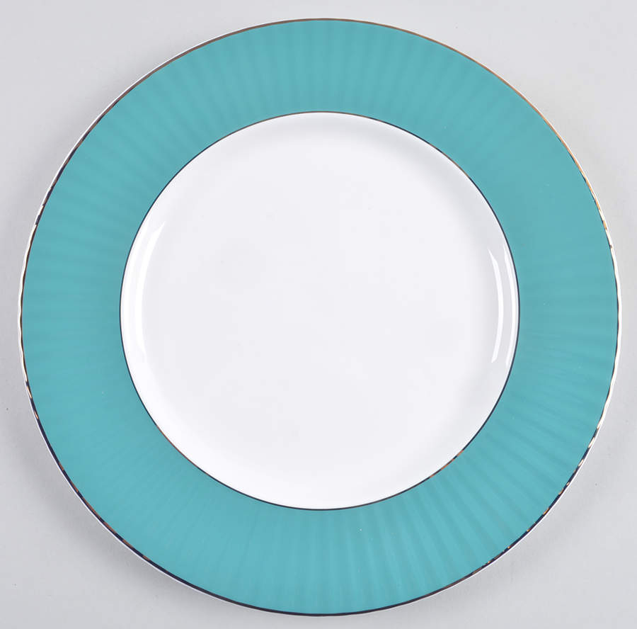 Pleated Colors Teal Dinner Plate by Lenox-1