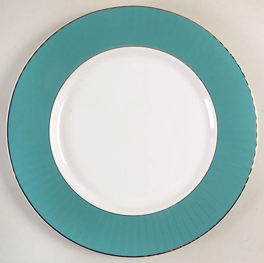Pleated Colors Teal Dinner Plate by Lenox-1