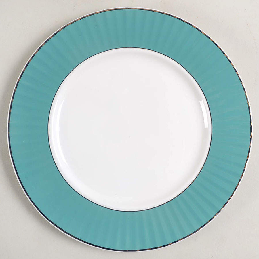 Pleated Colors Teal Salad Plate by Lenox-1