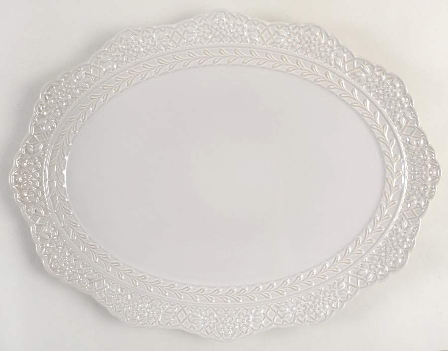 Chelse Muse Reactive Gray 16" Oval Serving Platter by Lenox-1