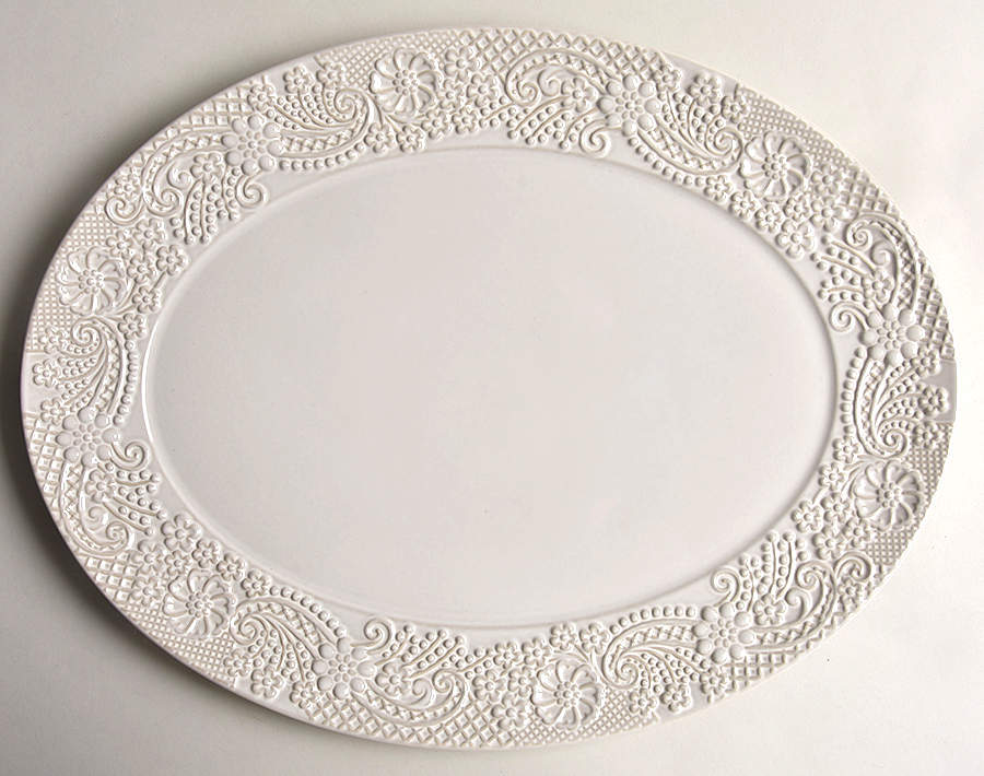 Chelse Muse Reactive Gray 16" Oval Serving Platter by Lenox-1