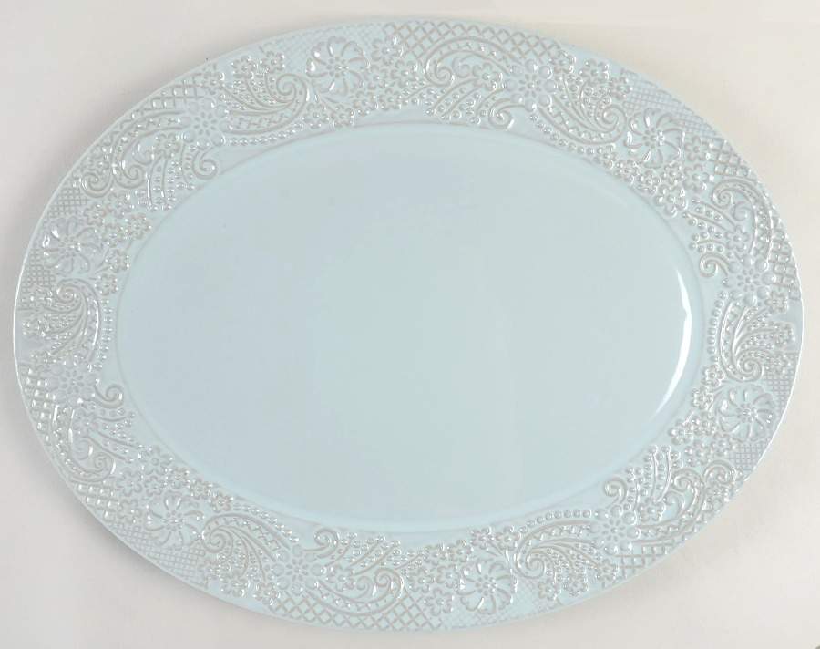 Chelse Muse Reactive Blue 16" Oval Serving Platter by Lenox-1