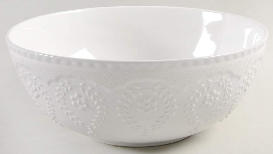 Chelse Muse Reactive White 10" Round Vegetable Bowl by Lenox-1