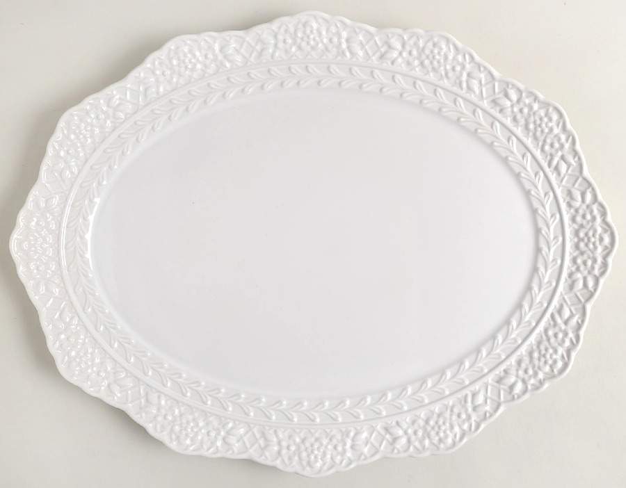 Chelse Muse Reactive White 16" Oval Serving Platter by Lenox-1