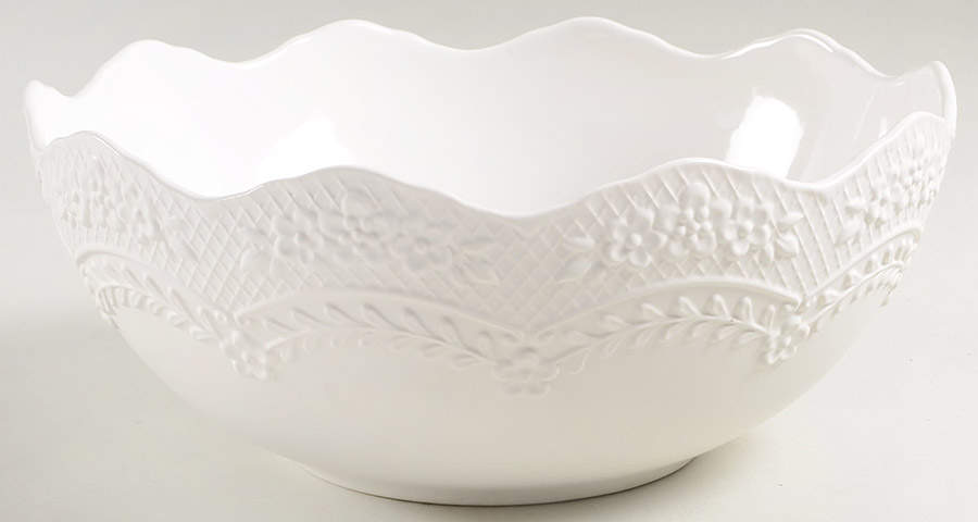Chelse Muse Reactive White 10" Round Vegetable Bowl by Lenox-1