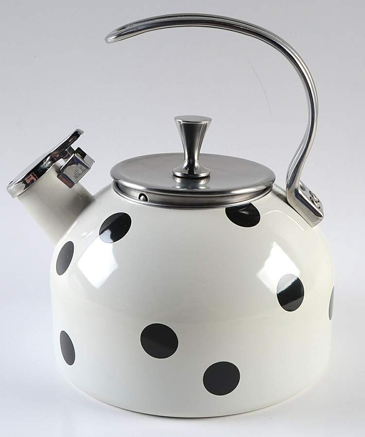 Deco Dot Black Metal Kettle & Lid by Lenox-1