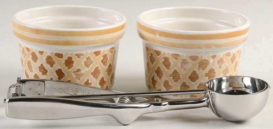 Deco Dot Black Two Scoops Bowl & Scoop Set by Lenox-1