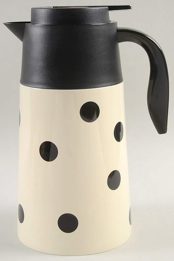 Deco Dot Black Plastic Thermos/Carafe & Lid by Lenox-1