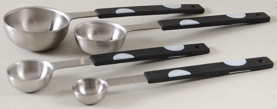 Deco Dot Black (4 Pc) Metal Measuring Spoon Set by Lenox-1