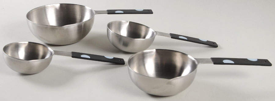 Deco Dot Black Measuring Cup Set (1 Cup,1/2 Cup,1/3 Cup,1/4 Cup) by Lenox-1