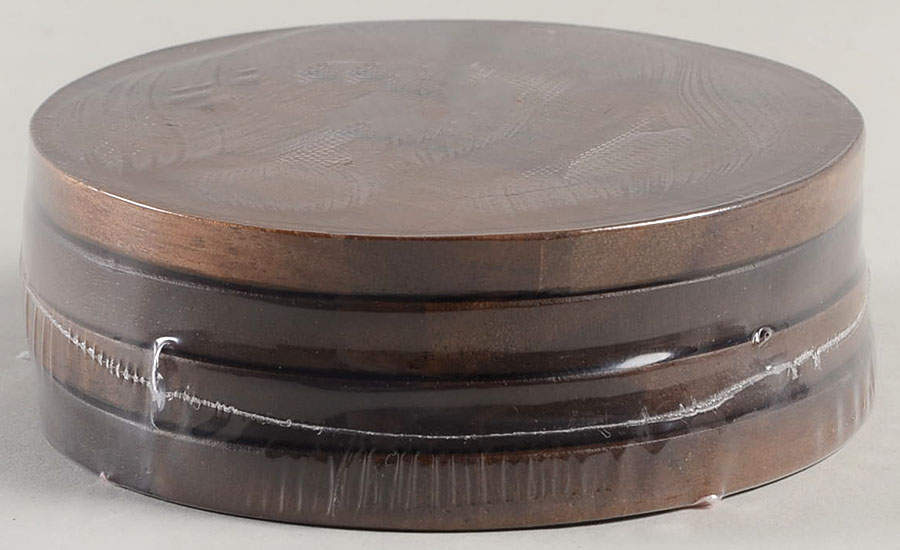 Deco Dot Black Wood Coaster - Set of 4 by Lenox-1