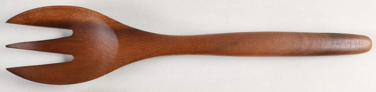 Deco Dot Black Solid Wood Salad Serving Fork by Lenox-1
