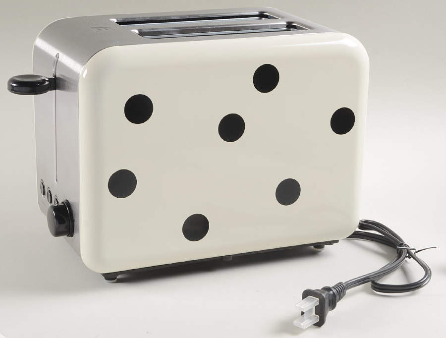 Deco Dot Black Electric Toaster by Lenox-1