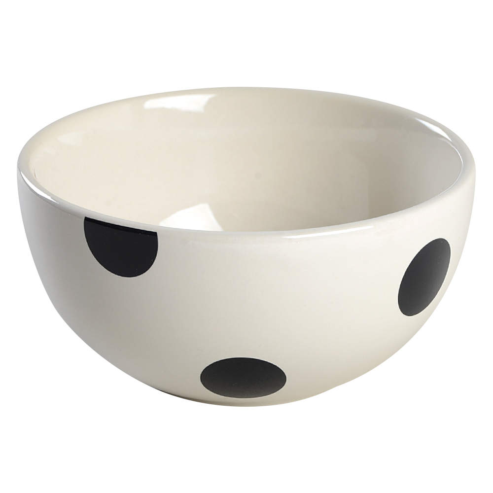 Deco Dot Black Fruit/Dessert (Sauce) Bowl by Lenox-1