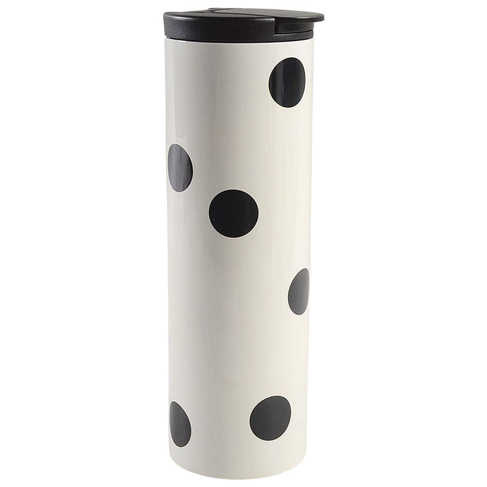 Deco Dot Black Travel Tumbler & Silicone/Plastic Lid by Lenox-1
