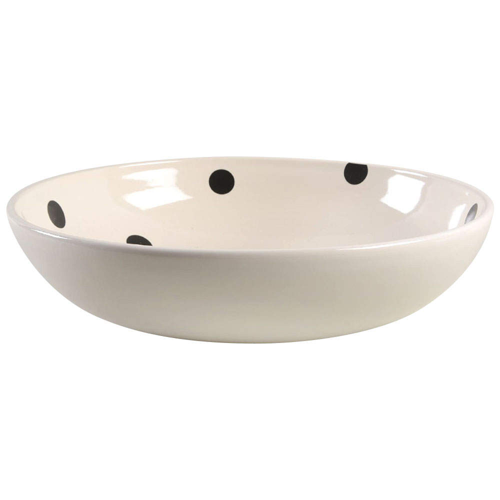Deco Dot Black 13" Large Salad Serving Bowl by Lenox-1