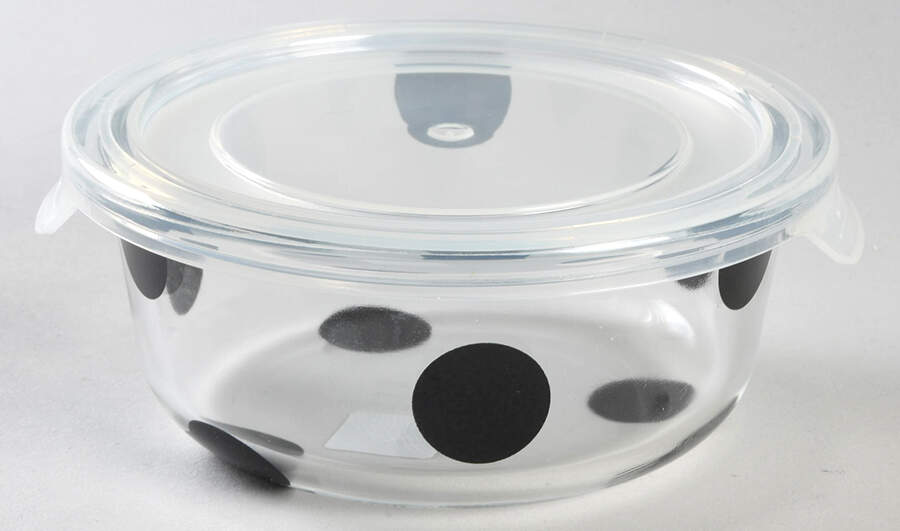 Deco Dot Black Small Glassware Storage Jar & Lid by Lenox-1