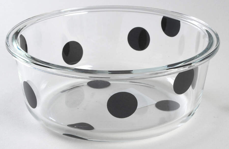 Deco Dot Black Medium Glassware Storage Jar No Lid by Lenox-1