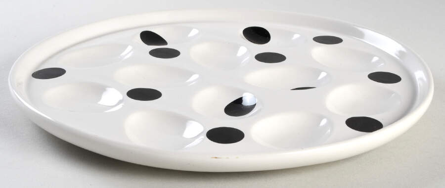 Deco Dot Black Deviled Egg Plate by Lenox-1