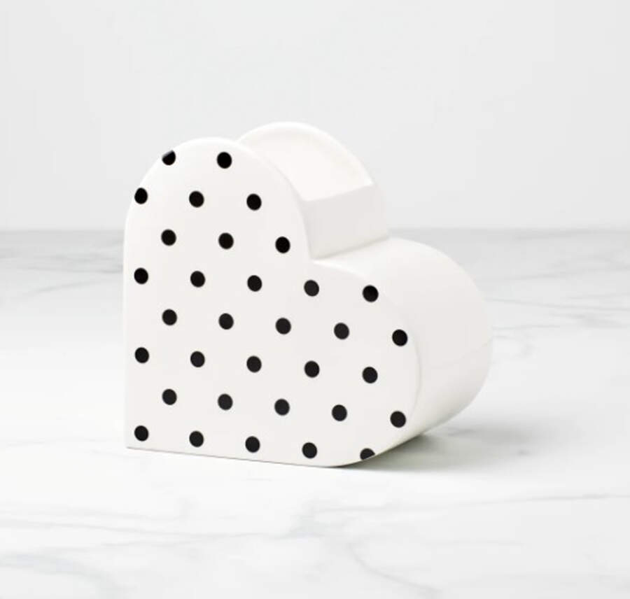 Deco Dot Black Heart Vase by Lenox-1