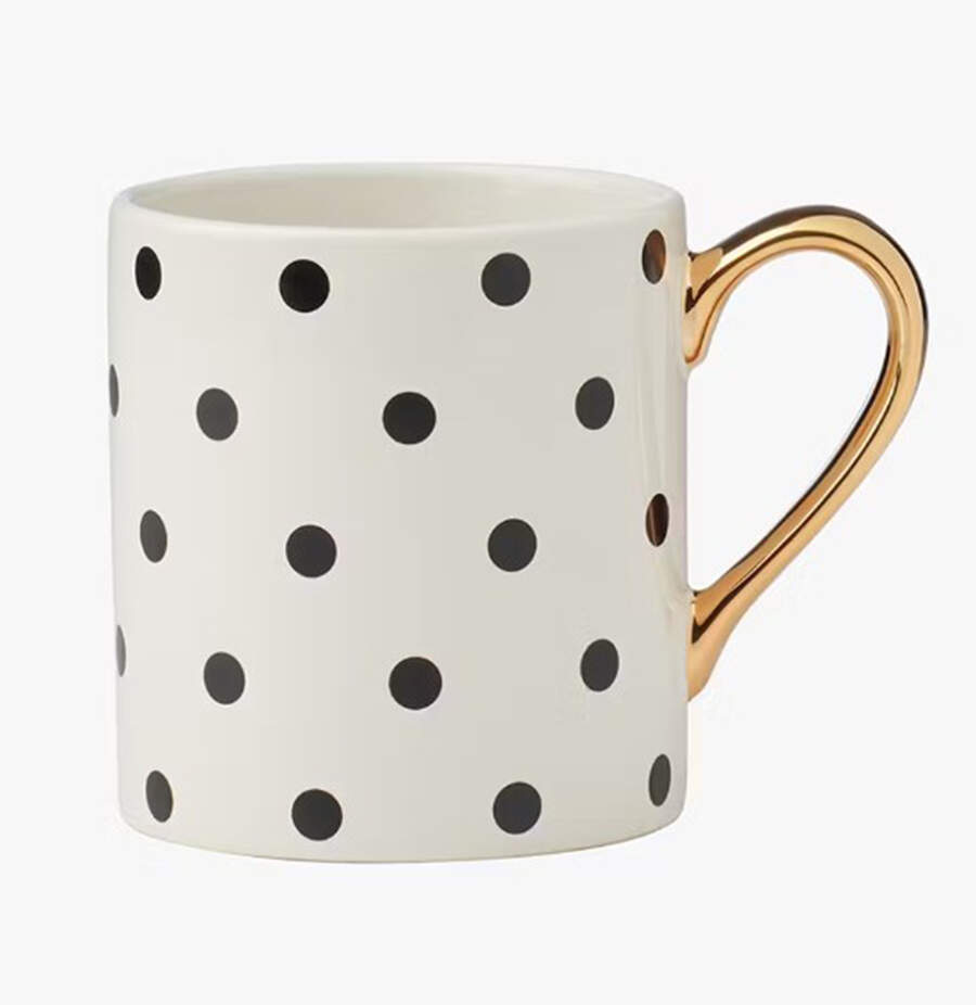 Deco Dot Black Mug by Lenox-1