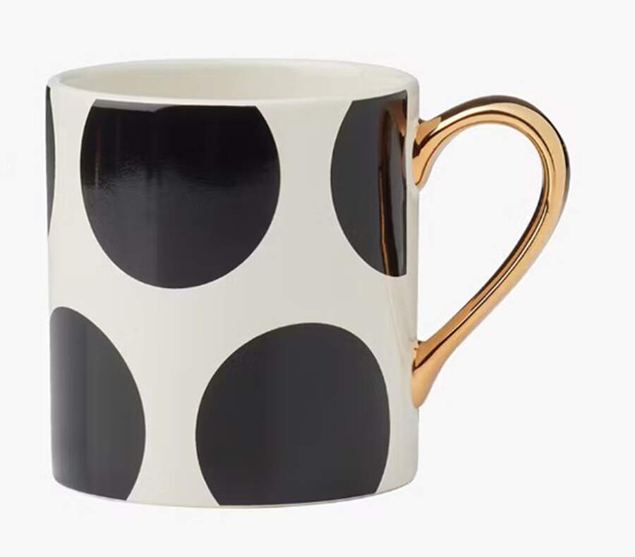 Deco Dot Black Mug by Lenox-1