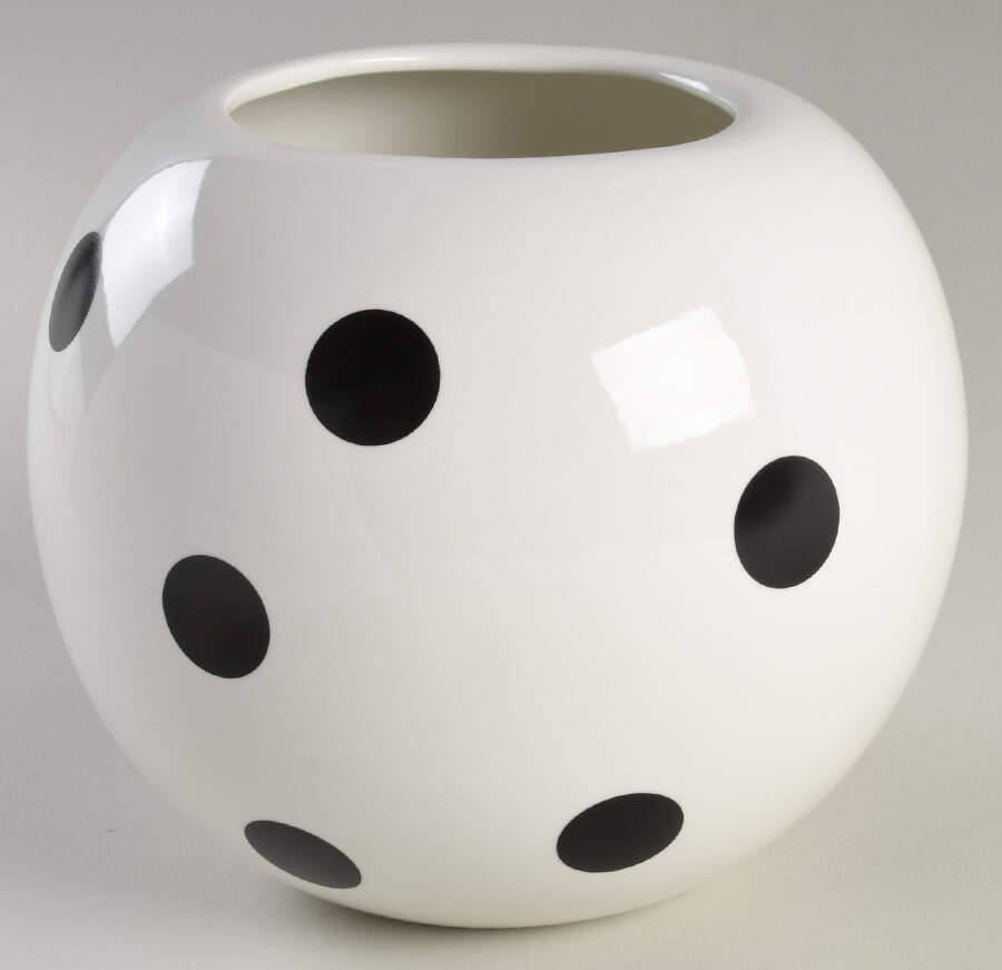 Deco Dot Black 6" Rose Bowl by Lenox-1