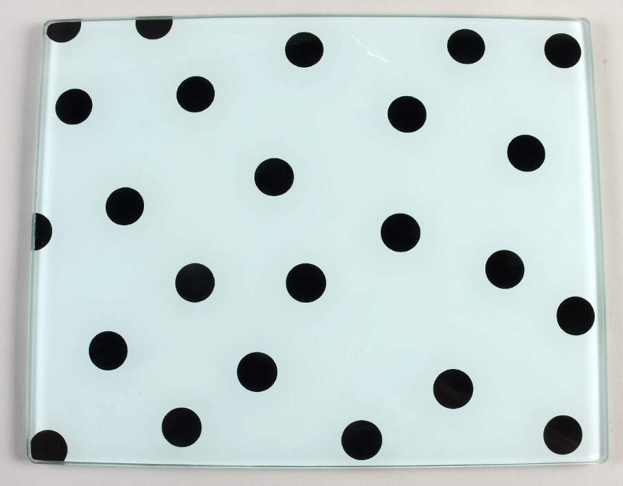 Deco Dot Black 13" Glass Prep Board by Lenox-1