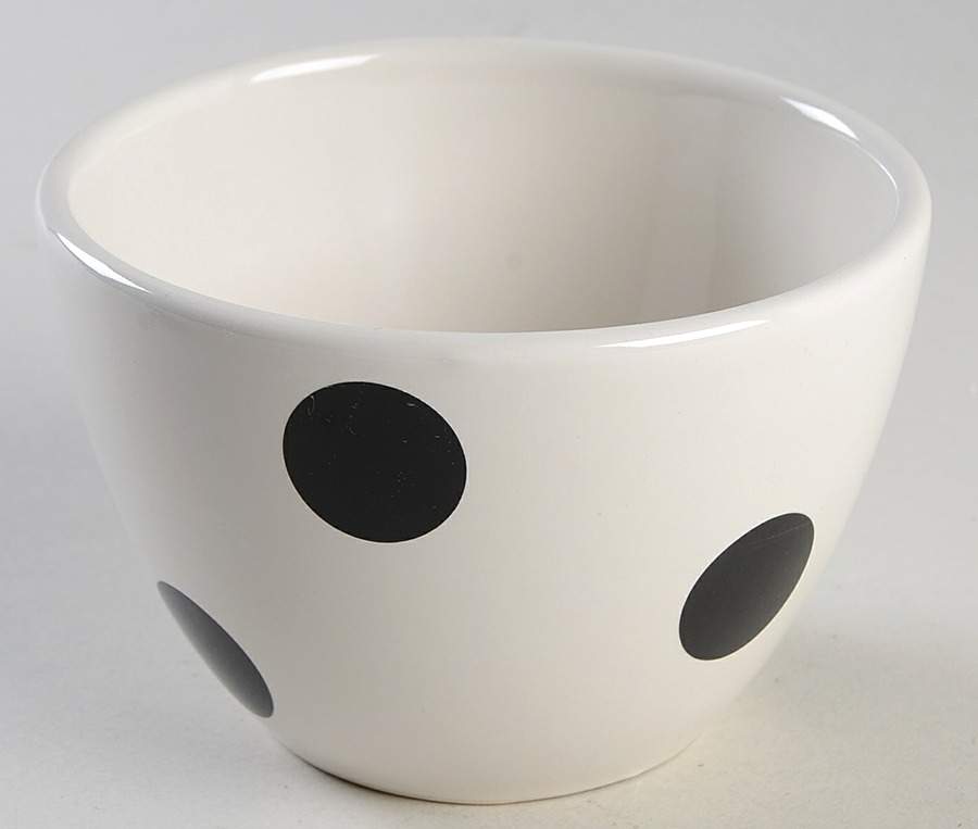 Deco Dot Black Individual Ice Cream Dish by Lenox-1