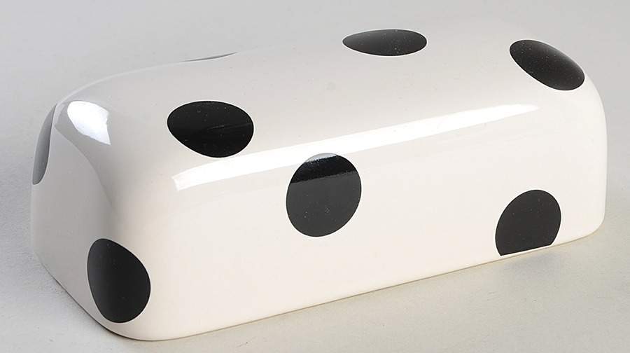 Deco Dot Black Lid for 1/4 Lb Butter by Lenox-1