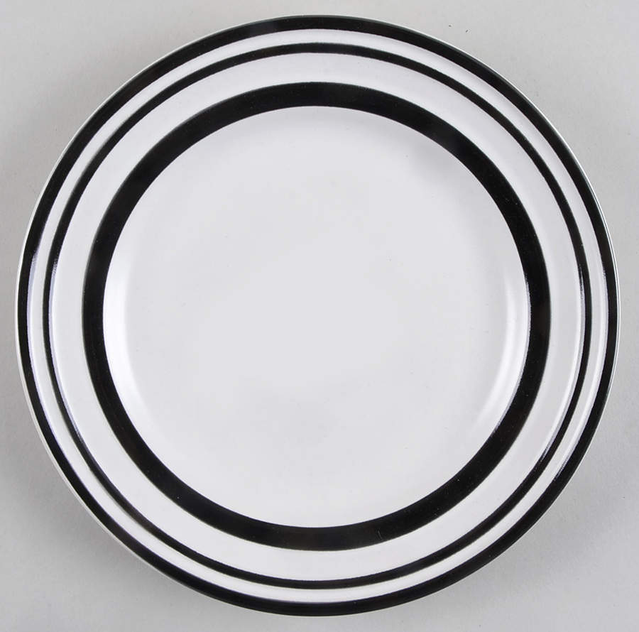 Sculpted Stripe Black Accent Luncheon Plate by Lenox-1