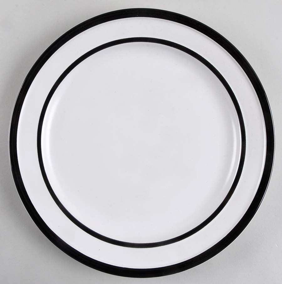 Sculpted Stripe Black Dinner Plate by Lenox-1