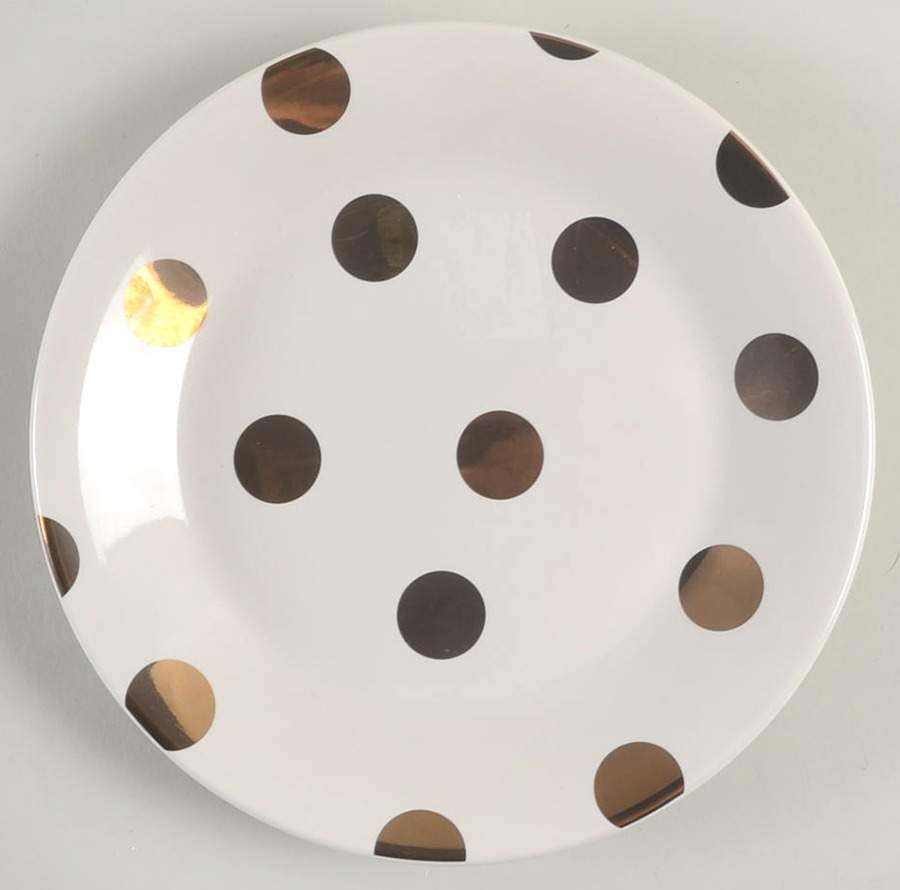 Deco Dot Gold Salad Plate by Lenox-1