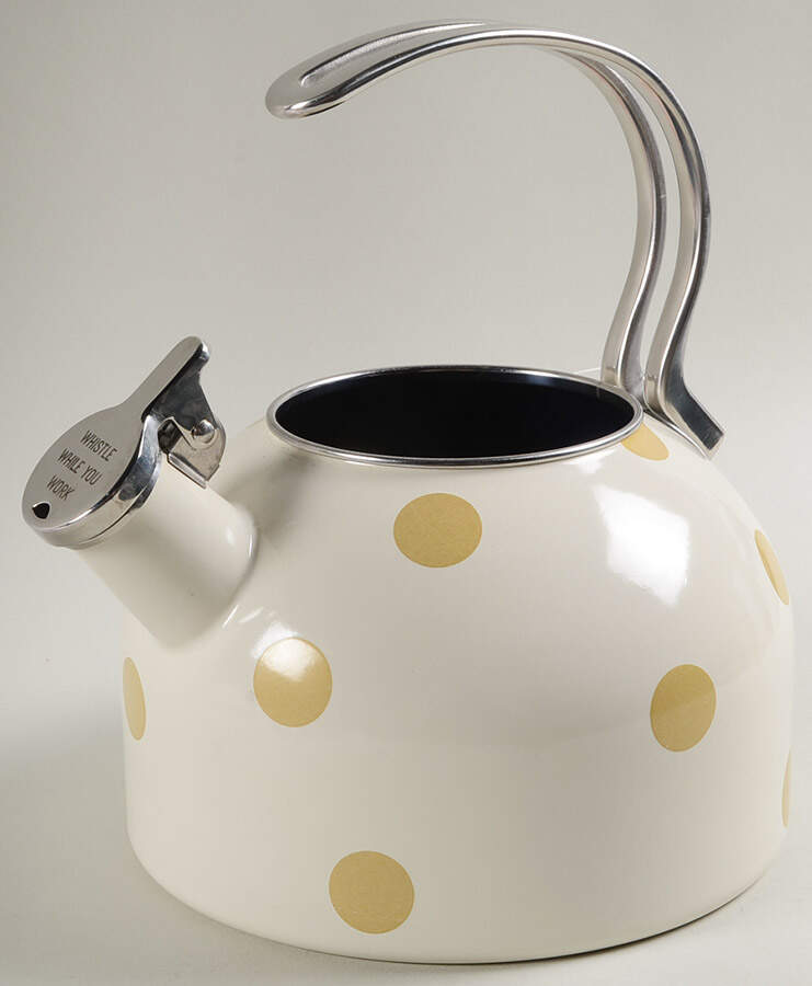 Deco Dot Gold Metal Kettle No Lid by Lenox-1
