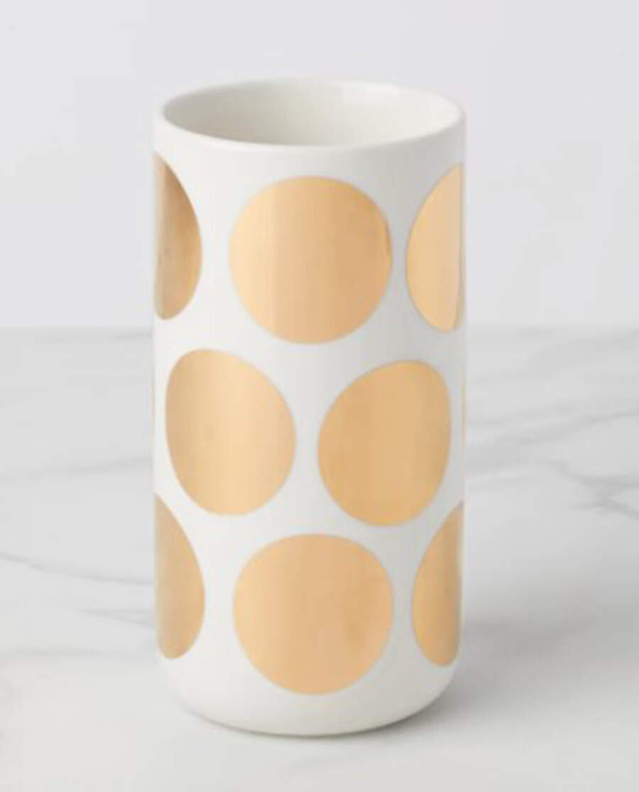 Deco Dot Gold 8" Vase by Lenox-1