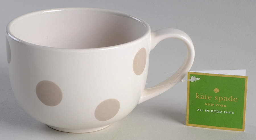 Deco Dot-Beige Latte Mug by Lenox-1