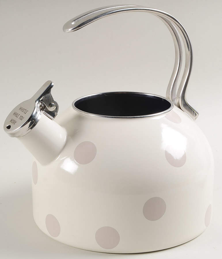 Deco Dot-Beige Metal Kettle No Lid by Lenox-1